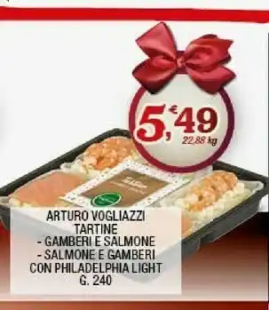 Sigma Arturo vogliazzi tartine gamberi e salmone offerta