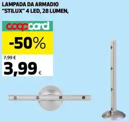 Ipercoop LAMPADA DA ARMADIO "STILUX" 4 LED, 28 LUMEN offerta