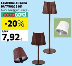 Ipercoop LAMPADA LED ALBA DA TAVOLO 3 IN 1 offerta