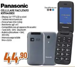 Ipercoop Panasonic CELLULARE FACILITATO KXTU400EX offerta