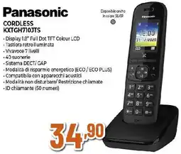 Ipercoop Panasonic CORDLESS KXTGH710JTS offerta
