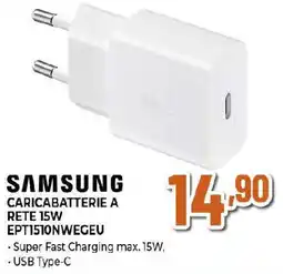 Ipercoop SAMSUNG CARICABATTERIE A RETE 15W EPT1510NWEGEU offerta
