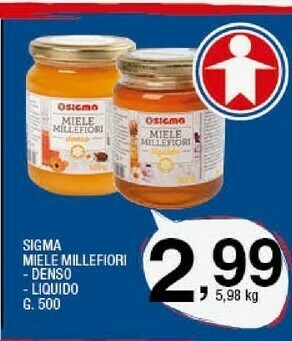 Sigma Sigma - miele millefiori denso 500 g(ml) offerta