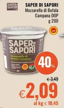 Famila Superstore SAPER DI SAPORI Mozzarella di Bufala Campana DOP offerta