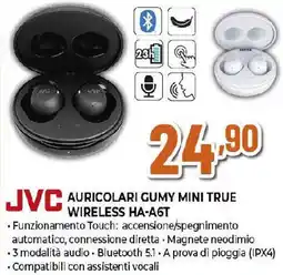 Ipercoop JVC AURICOLARI GUMY MINI TRUE WIRELESS HA-A6T offerta