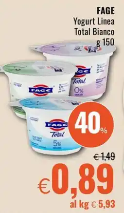 Famila Superstore FAGE Yogurt Linea Total Bianco offerta