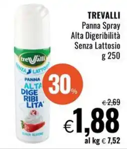 Famila Superstore TREVALLI Panna Spray Alta Digeribilità Senza Lattosio offerta