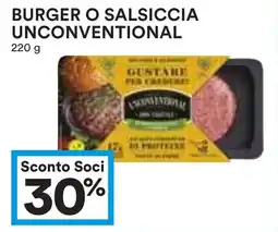 Coop Burger o salsiccia unconventional offerta