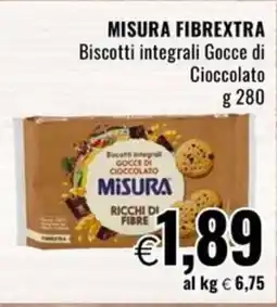 Famila Superstore MISURA FIBREXTRA Biscotti integrali Gocce di Cioccolato offerta