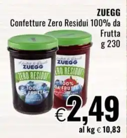 Famila Superstore ZUEGG Confetture Zero Residui 100% da Frutta offerta