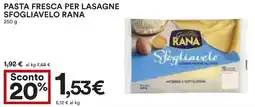 Coop Pasta fresca per lasagne sfogliavelo RANA offerta