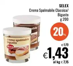 Famila Superstore SELEX Crema Spalmabile Classica/ Bigusto offerta