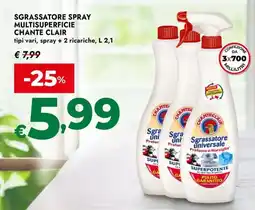 Bennet Sgrassatore spray multisuperficie CHANTE CLAIR offerta