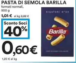 Coop Pasta di semola BARILLA offerta