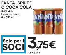 Coop Fanta, sprite o COCA COLA offerta