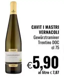 Famila Superstore CAVIT I MASTRI VERNACOLI Gewürztraminer Trentino DOC offerta