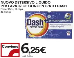 Coop Nuovo detersivo liquido per lavatrice concentrato DASH offerta