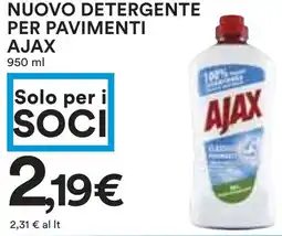 Coop Nuovo detergente per pavimenti AJAX offerta