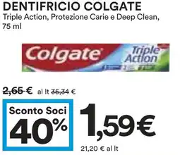 Coop Dentifricio COLGATE offerta