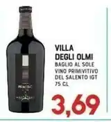 Villa degli olmi primitivo del salento 750 ml