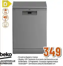 Ipercoop beko LAVASTOVIGLIE BDFN16430S offerta