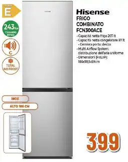 Ipercoop Hisense FRIGO COMBINATO FCN300ACE offerta