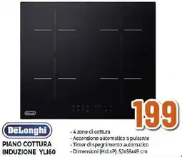 Ipercoop DeLonghi PIANO COTTURA INDUZIONE YLI60 offerta