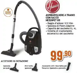 Ipercoop Hoover ASPIRAPOLVERE A TRAINO CON SACCO HE320PET 011 offerta