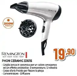 Ipercoop REMINGTON PHON CERAMIC D3015 offerta