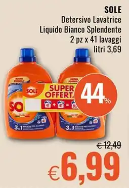 Famila Superstore SOLE Detersivo Lavatrice Liquido Bianco Splendente offerta