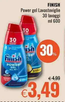 Famila Superstore FINISH Power gel Lavastoviglie 30 lavaggi offerta