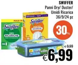 Famila Superstore SWIFFER Panni Dry/ Duster/ Umidi Ricarica offerta
