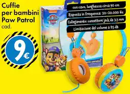 Tedi Cuffie per bambini Paw Patrol offerta