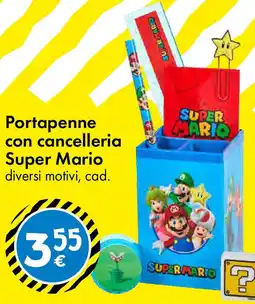 Tedi Portapenne con cancelleria Super Mario offerta