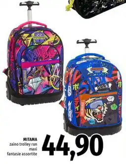 Famila Superstore MITAMA zaino trolley run maxi fantasie assortite offerta