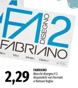 Famila Superstore FABRIANO Blocchi disegno F.2 disponibili vari formati e finiture foglio offerta