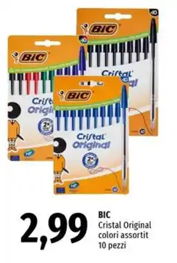 Famila Superstore BIC Cristal Original colori assortit 10 pezzi offerta