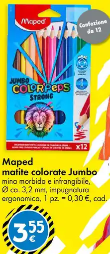 Tedi Maped matite colorate Jumbo offerta
