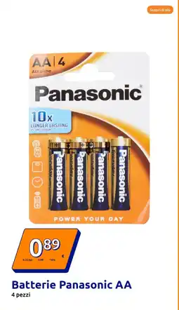 Action Batterie Panasonic AA offerta