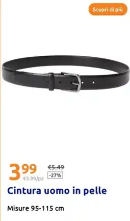 Action Cintura uomo in pelle offerta