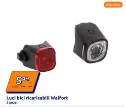 Action Luci bici ricaricabili Walfort offerta