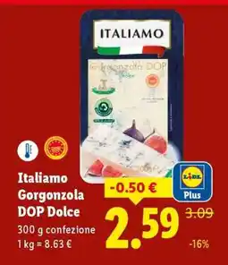 Lidl Italiamo Gorgonzola DOP Dolce offerta