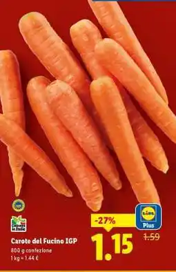 Lidl Carote del Fucino IGP offerta