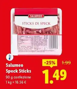 Lidl Salumeo Speck sticks offerta