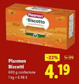 Lidl Plasmon Biscotti offerta