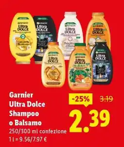 Lidl Garnier Ultra Dolce Shampoo o Balsamo offerta