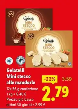 Lidl Gelatelli Mini stecco alle mandorle offerta