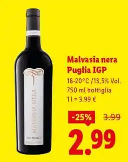 Lidl Malvasia Nera Puglia IGP offerta
