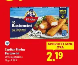 Lidl Capitan Findus Bastoncini offerta