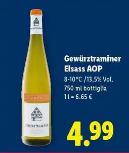 Lidl Gewürztraminer Elsass AOP offerta